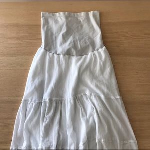 White Flowy Summer Maternity Skirt